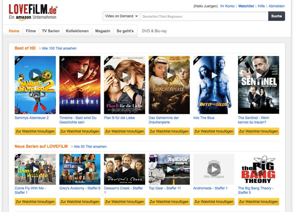 Screenshot Lovefilm