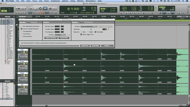 Pro Tools Groove analysieren