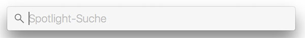 Screenshot OS X Spotlight