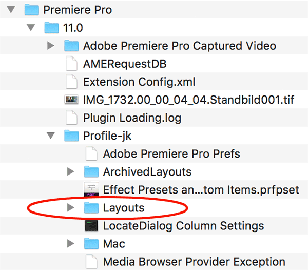 Screenshot Premiere Workspaces Layouts
