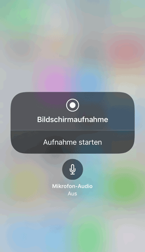 iOS Bildschirmaufnahme 3D Touch