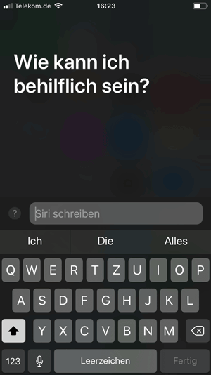 Screenshot iPhone Siri
