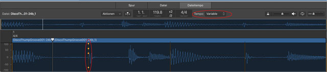 Logic Dateitempo anpassen
