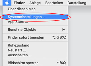 macOS Screenshot Systemeinstellungen