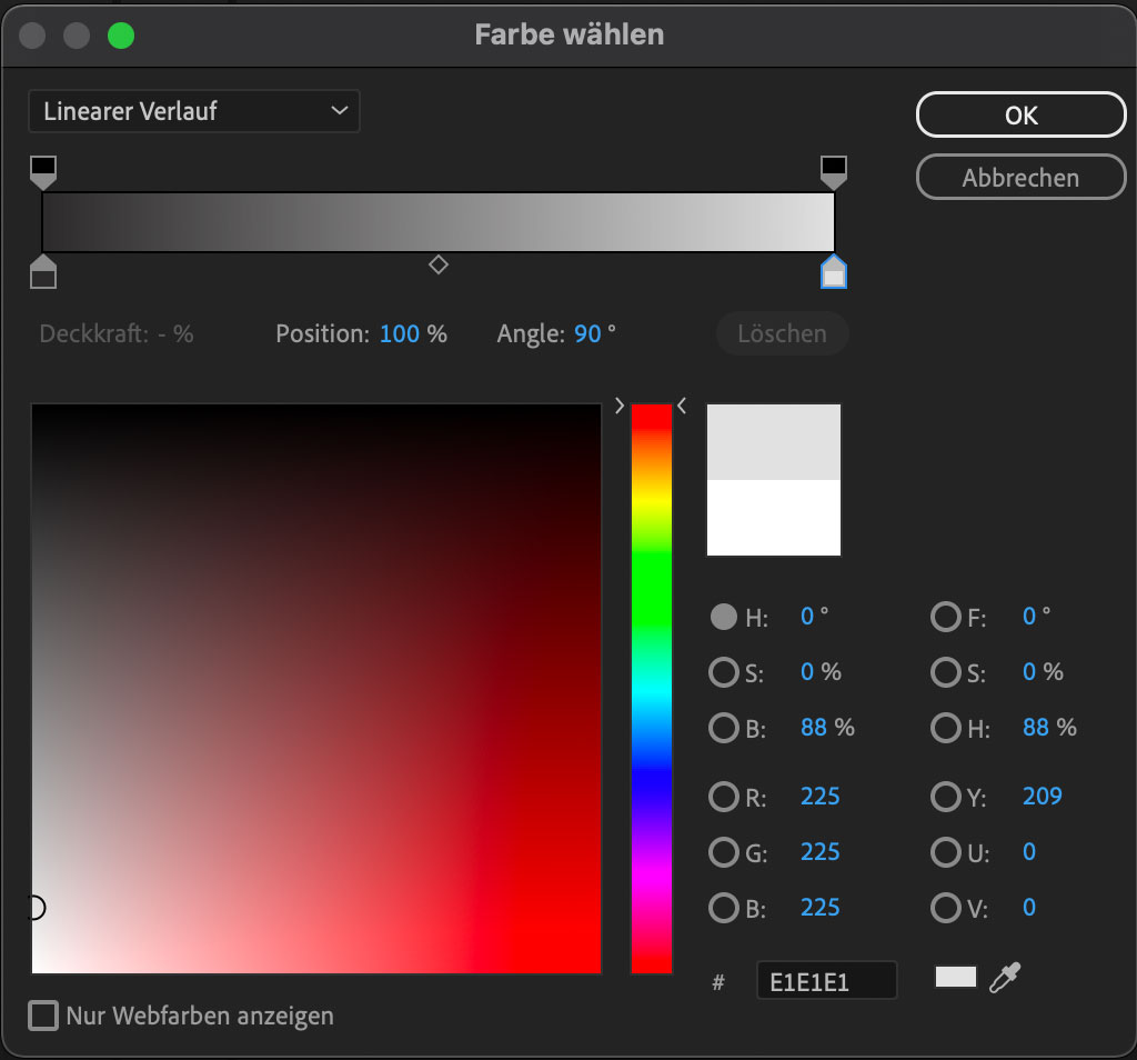 Farbverläufe in Text in Adobe Premiere