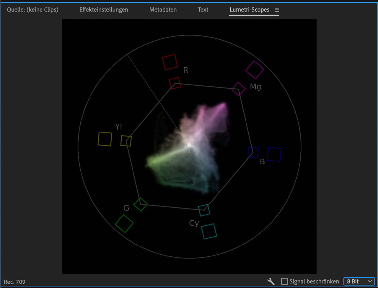 Das neue Vektorskop in Premiere