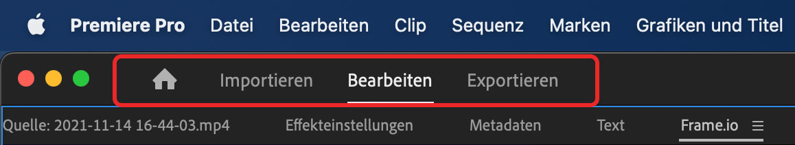 Die neue Kopfleute in Adobe Premiere Pro