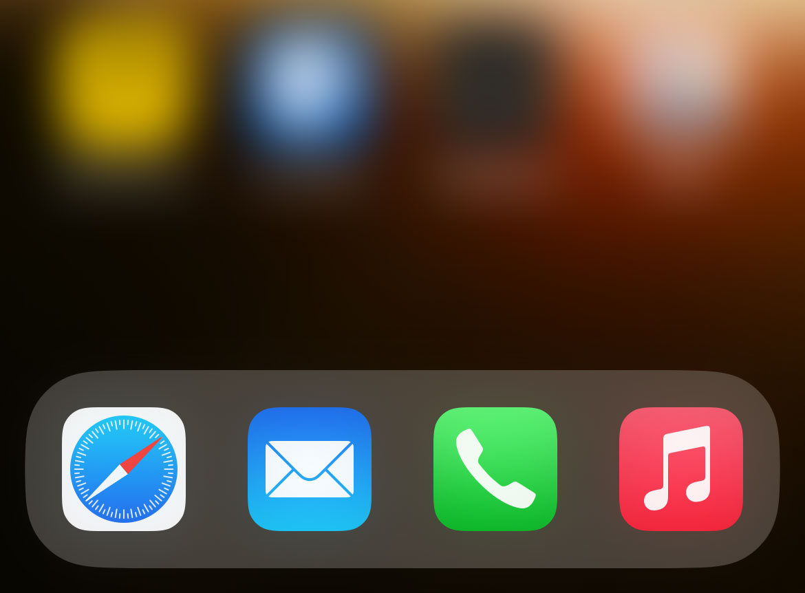 iOS Home-Bildschirm ohne Suche